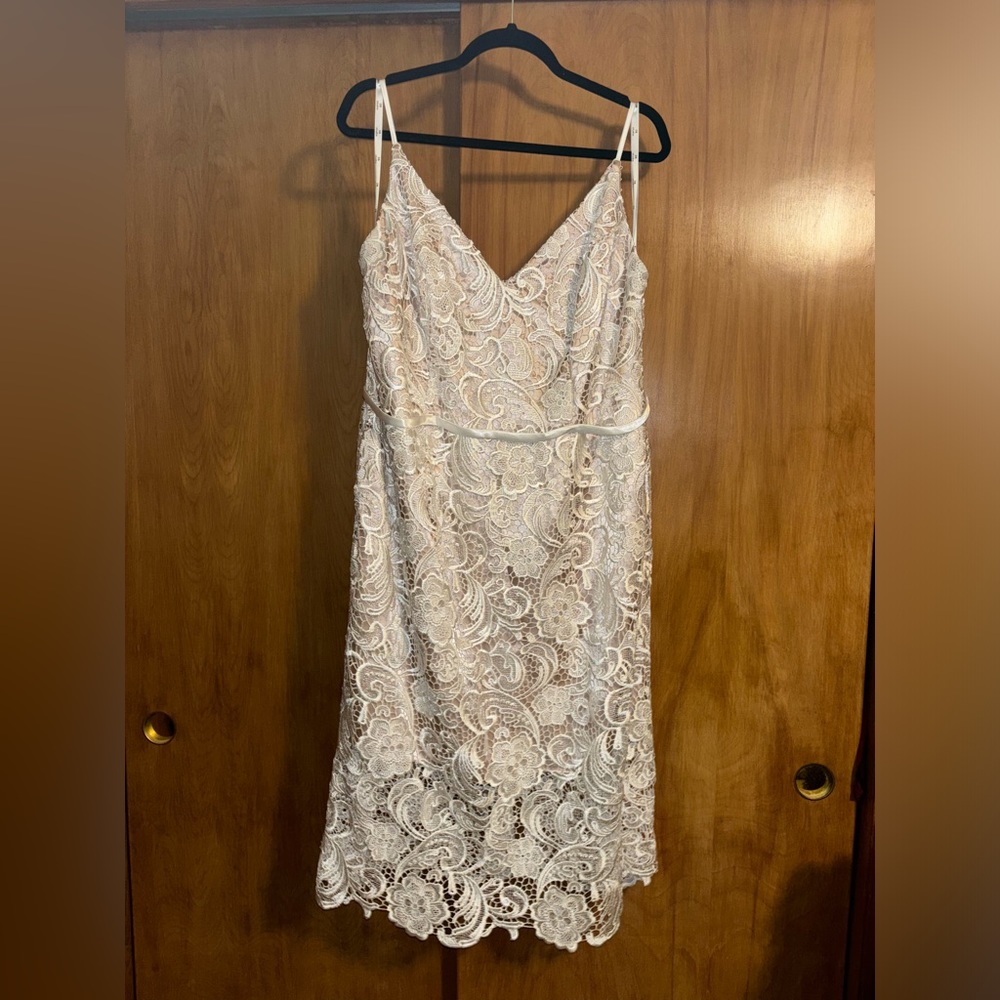 David’s Bridal White Lace Dress